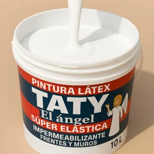 Pintura Látex Impermeabilizante Super Elástica TATY Angel Premium – Int/Ext | 21 Colores | 10 L