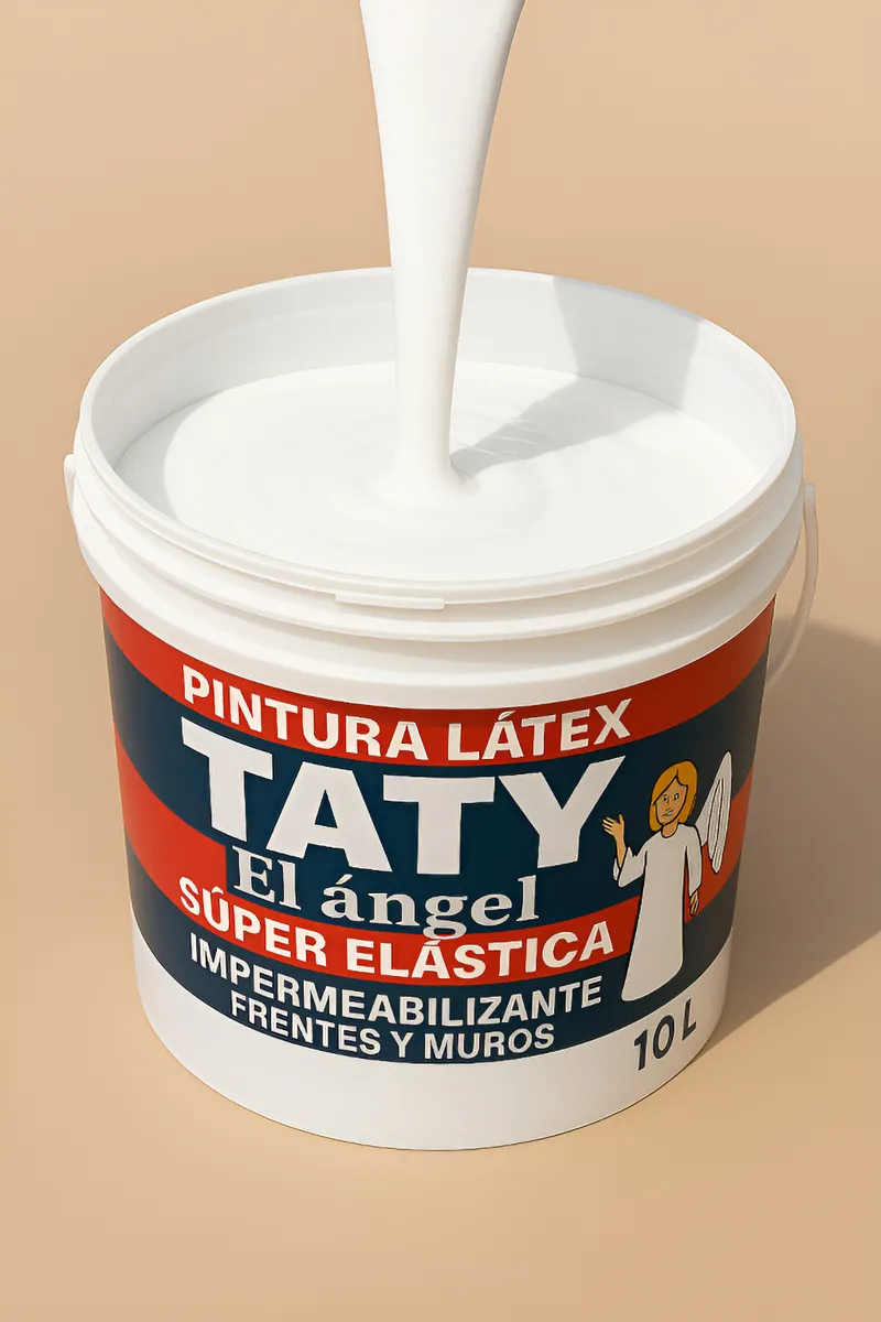 Pintura Látex Impermeabilizante Super Elástica TATY Angel Premium – Int/Ext | 21 Colores | 10 L
