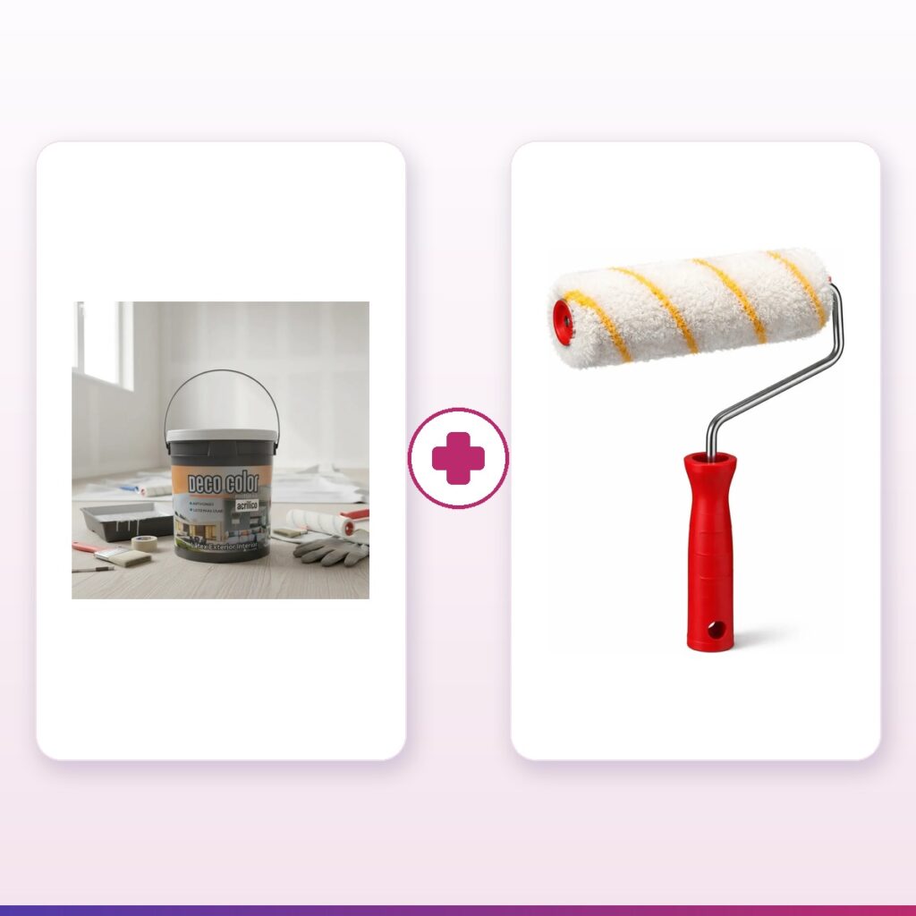 combo decocolor lavable 10l blanco rodillo